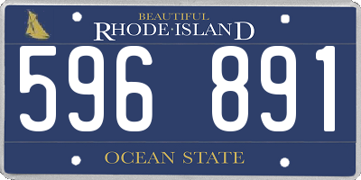 RI license plate 596891