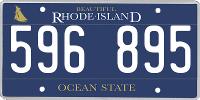 RI license plate 596895