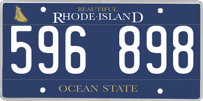 RI license plate 596898
