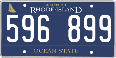 RI license plate 596899
