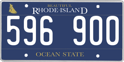 RI license plate 596900