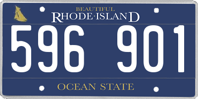 RI license plate 596901