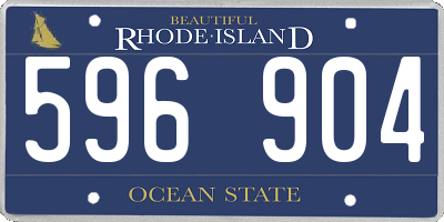 RI license plate 596904