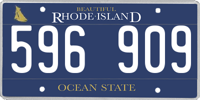 RI license plate 596909