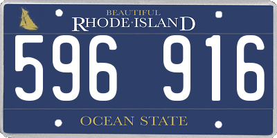 RI license plate 596916