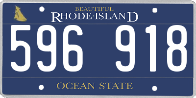 RI license plate 596918