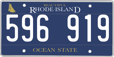 RI license plate 596919