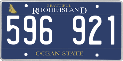 RI license plate 596921
