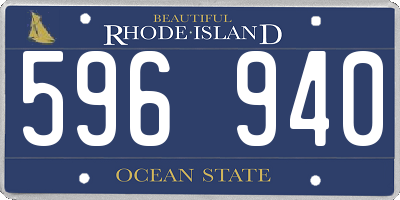 RI license plate 596940