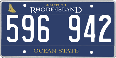 RI license plate 596942
