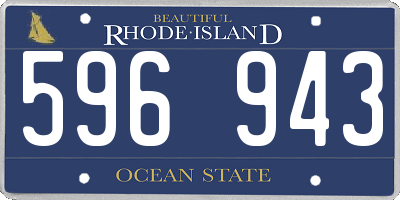 RI license plate 596943