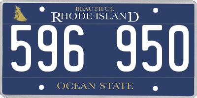 RI license plate 596950