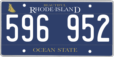 RI license plate 596952