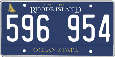 RI license plate 596954