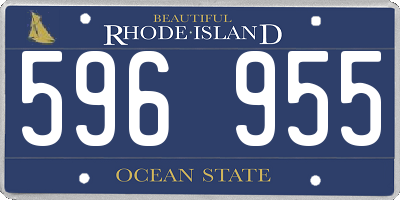 RI license plate 596955
