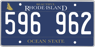 RI license plate 596962