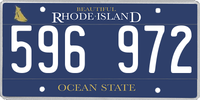 RI license plate 596972