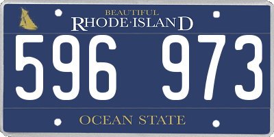 RI license plate 596973