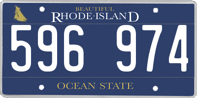 RI license plate 596974