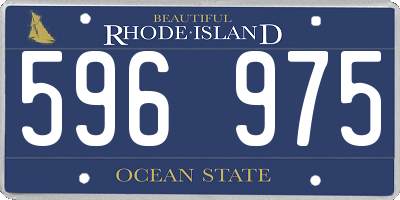 RI license plate 596975