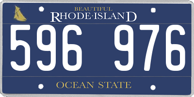 RI license plate 596976