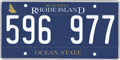RI license plate 596977