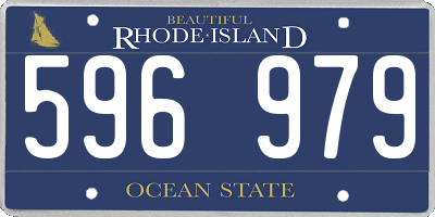 RI license plate 596979