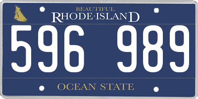 RI license plate 596989