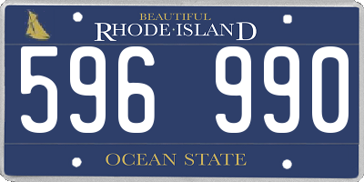 RI license plate 596990