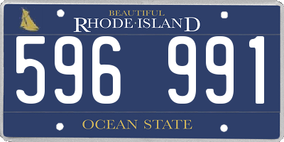 RI license plate 596991