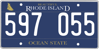 RI license plate 597055