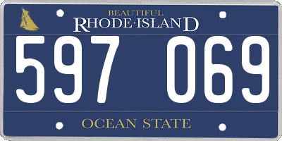 RI license plate 597069