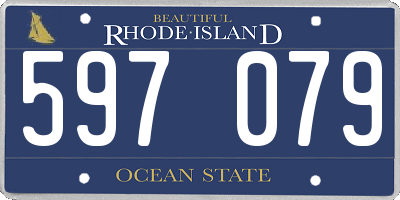 RI license plate 597079