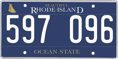 RI license plate 597096