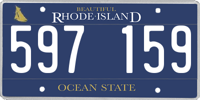 RI license plate 597159