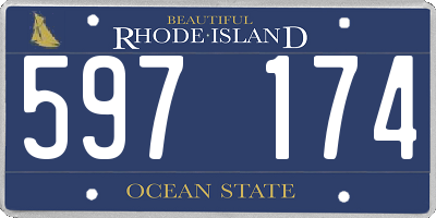 RI license plate 597174