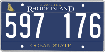 RI license plate 597176