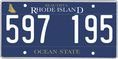 RI license plate 597195