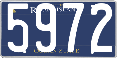 RI license plate 5972