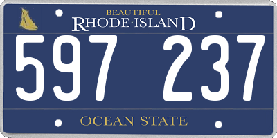 RI license plate 597237