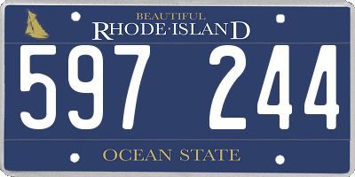 RI license plate 597244