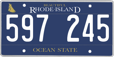 RI license plate 597245