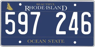 RI license plate 597246