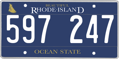 RI license plate 597247