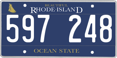 RI license plate 597248