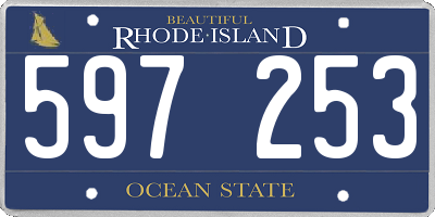RI license plate 597253