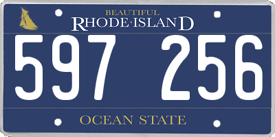 RI license plate 597256