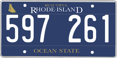 RI license plate 597261
