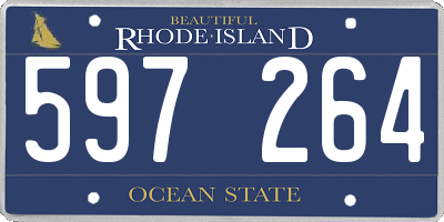 RI license plate 597264