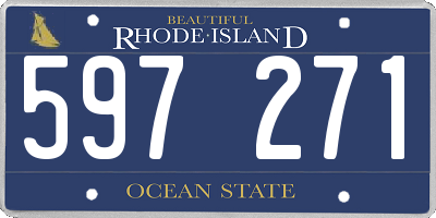 RI license plate 597271
